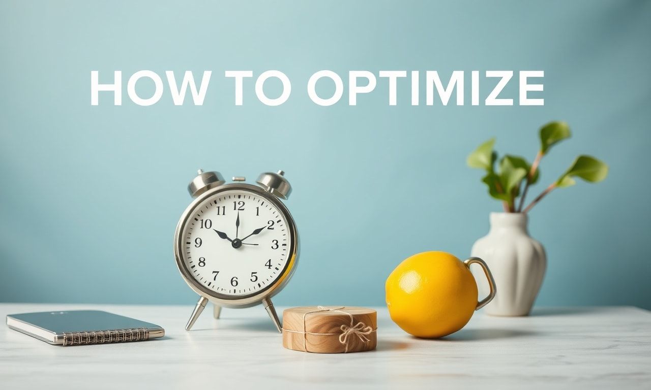 How to optimize your time and improve the quality of your life