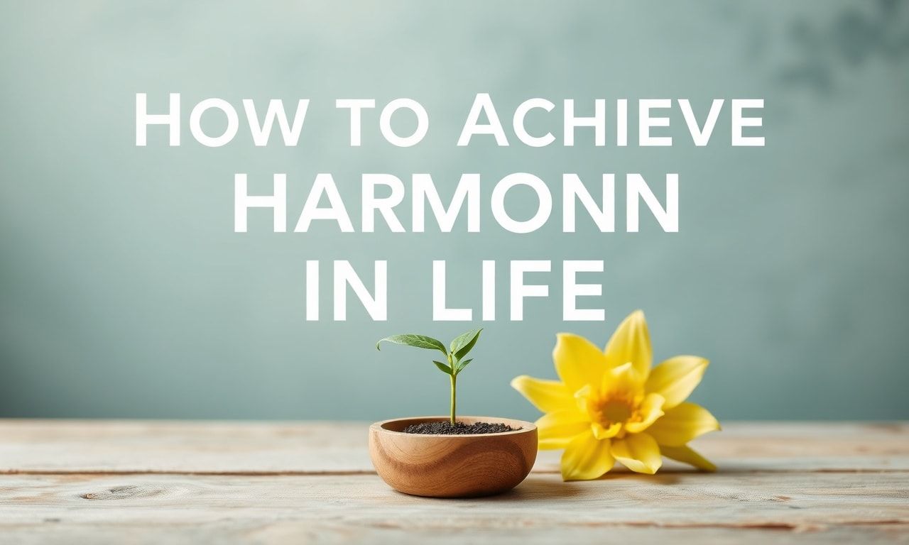 How to Achieve Harmony in Life: A Guide for Modern People