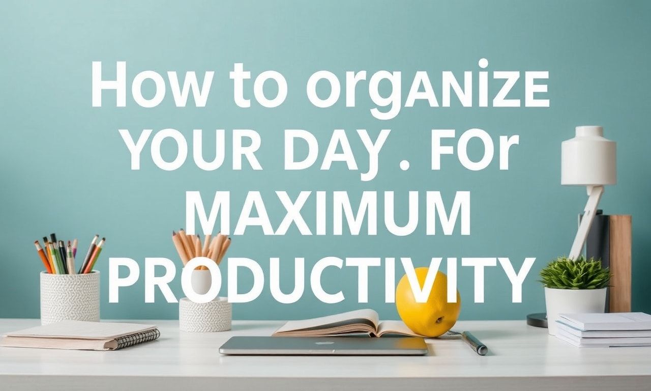 How to organize your day for maximum productivity