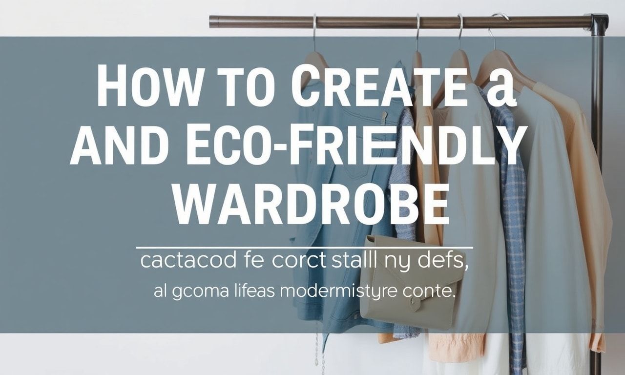 How to Create a Stylish and Eco-Friendly Wardrobe: A Guide for Modern Women
