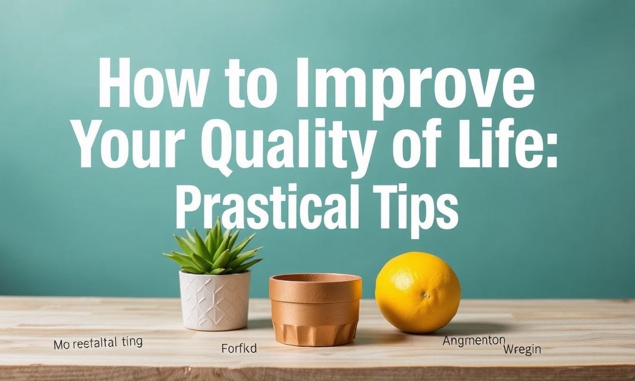 How to Improve Your Quality of Life: Practical Tips