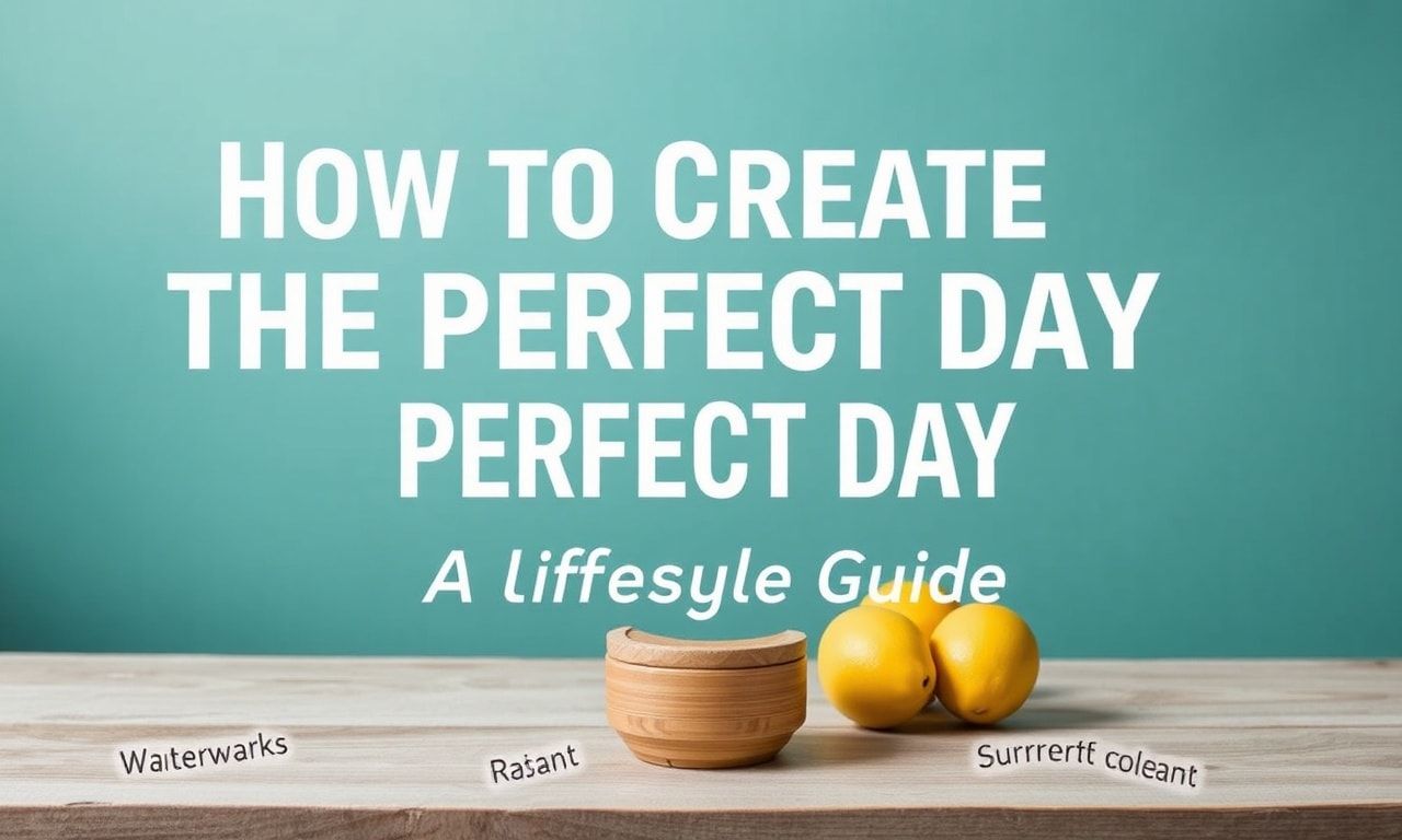 Як створити ідеальний день: посібник зі стилю життя How to Create the Perfect Day: A Lifestyle Guide