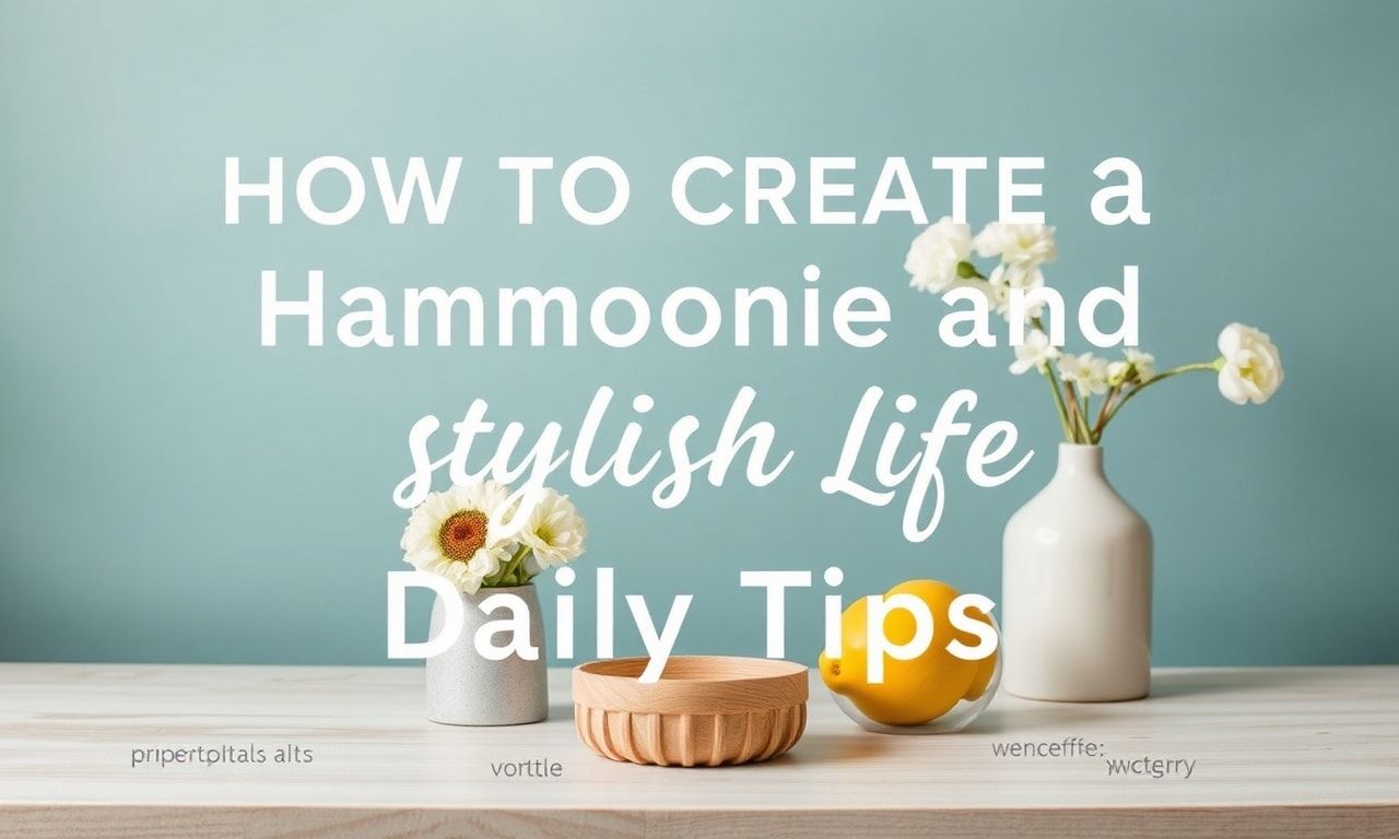 How to Create a Harmonious and Stylish Life: Daily Tips
