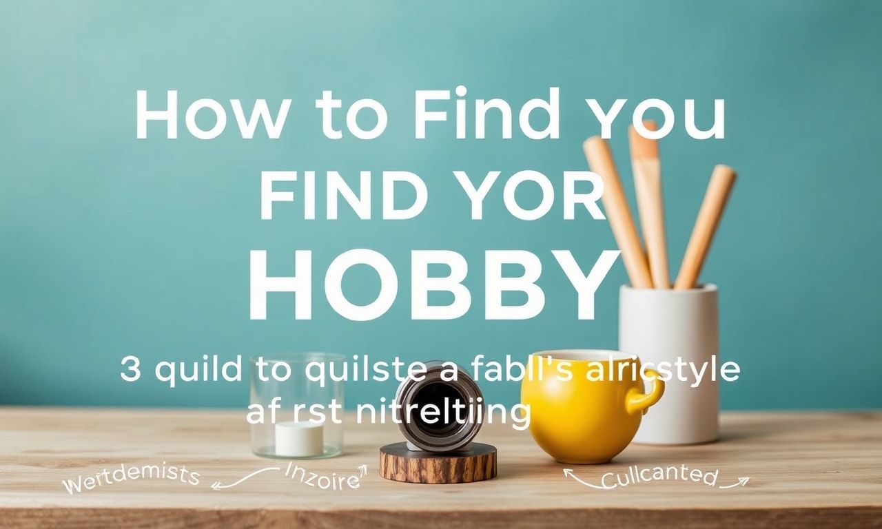 How to Find Your Hobby: A Guide for Adults Who Are Just Starting Out
