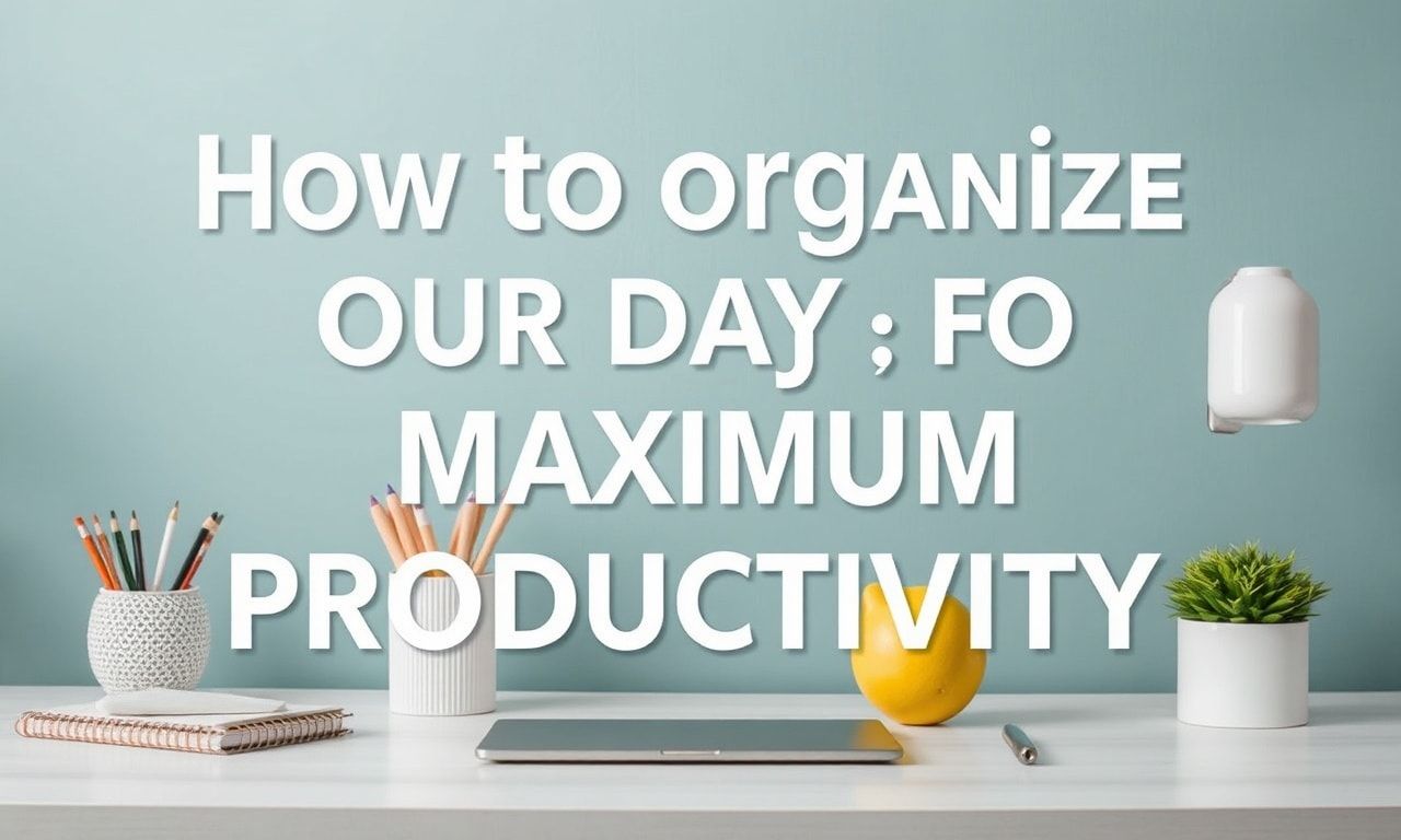 How to organize your day for maximum productivity