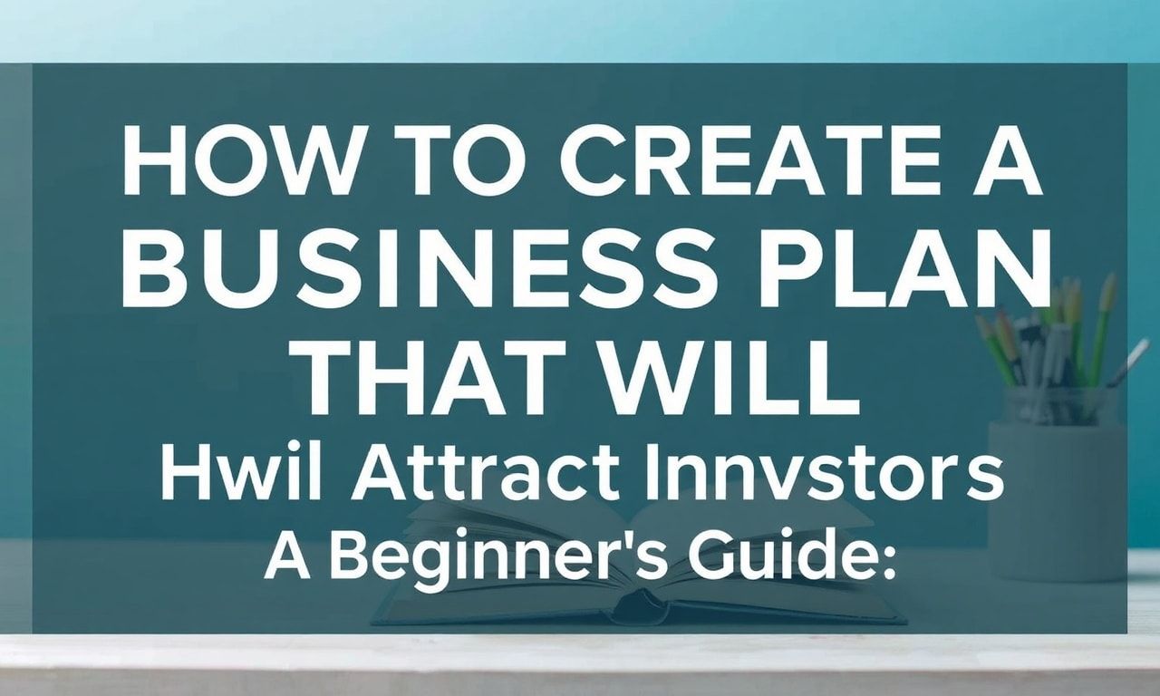 How to Create a Business Plan That Will Attract Investors: A Beginner's Guide